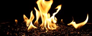 Preview wallpaper bonfire, fire, flame, dark, fiery