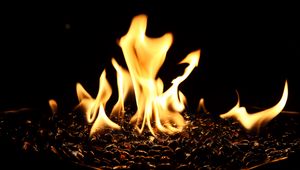 Preview wallpaper bonfire, fire, flame, dark, fiery