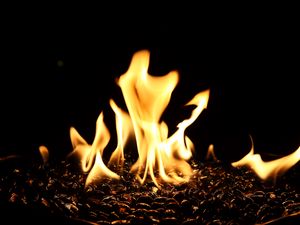 Preview wallpaper bonfire, fire, flame, dark, fiery