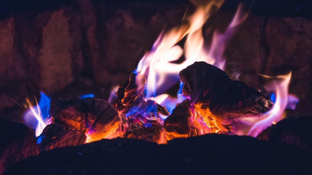 Wallpaper bonfire, fire, flame, light, coal, ash