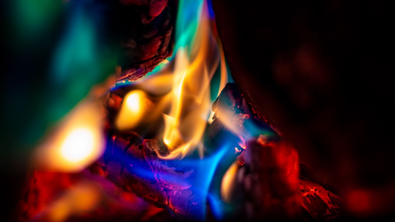 Wallpaper bonfire, fire, flame, embers, dark