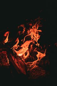 Preview wallpaper bonfire, fire, flame, dark, night