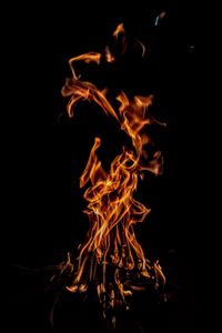 Preview wallpaper bonfire, fire, flame, dark, burn