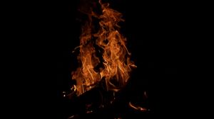 Preview wallpaper bonfire, fire, flame, light, dark