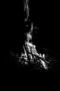 Preview wallpaper bonfire, fire, flame, black and white, black