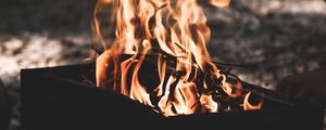 Preview wallpaper bonfire, fire, grill, flame