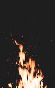 Preview wallpaper bonfire, fire, sparks, flame