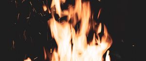Preview wallpaper bonfire, fire, sparks, flame