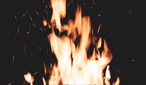 Preview wallpaper bonfire, fire, sparks, flame