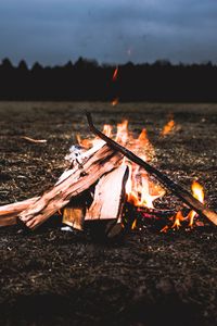 Preview wallpaper bonfire, firewood, fire