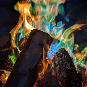 Preview wallpaper bonfire, flame, fire, logs, coals