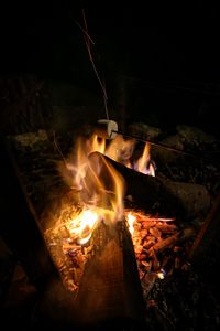 Preview wallpaper bonfire, marshmallow, camping, fire, night