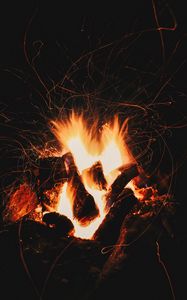 Preview wallpaper bonfire, sparks, fire