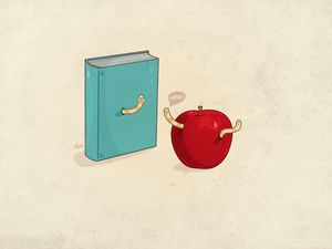 Preview wallpaper book, apple, arms