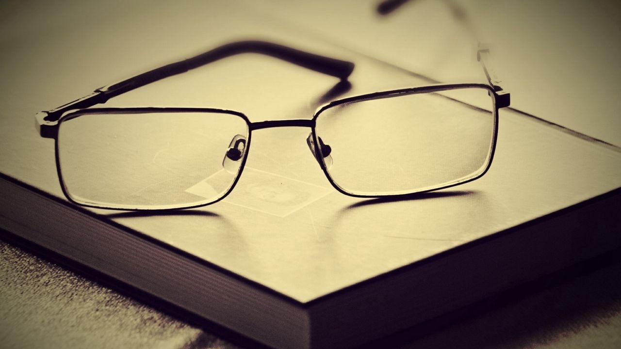 Wallpaper book, glasses, lenses, frames