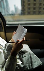 Preview wallpaper book, hands, reading, window