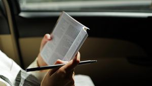 Preview wallpaper book, hands, reading, window