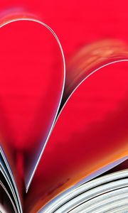 Preview wallpaper book, heart, leaf, imagination