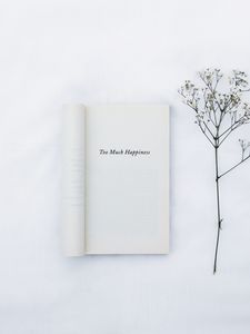 Preview wallpaper book, inscription, words, flower, white, minimalism