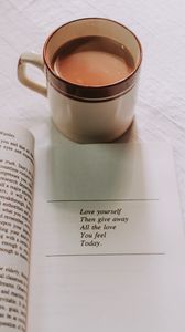 Preview wallpaper book, quote, motivation, words, mug