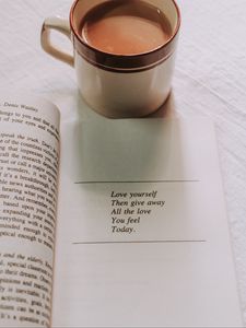 Preview wallpaper book, quote, motivation, words, mug