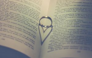Preview wallpaper book, ring, heart, love