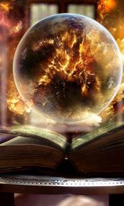 Preview wallpaper book, sphere, magic, sorcery