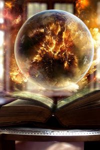 Preview wallpaper book, sphere, magic, sorcery