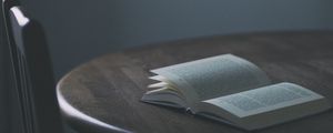 Preview wallpaper book, table, reading, minimalism