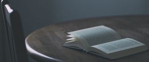 Preview wallpaper book, table, reading, minimalism