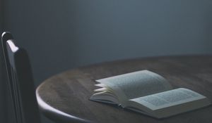Preview wallpaper book, table, reading, minimalism