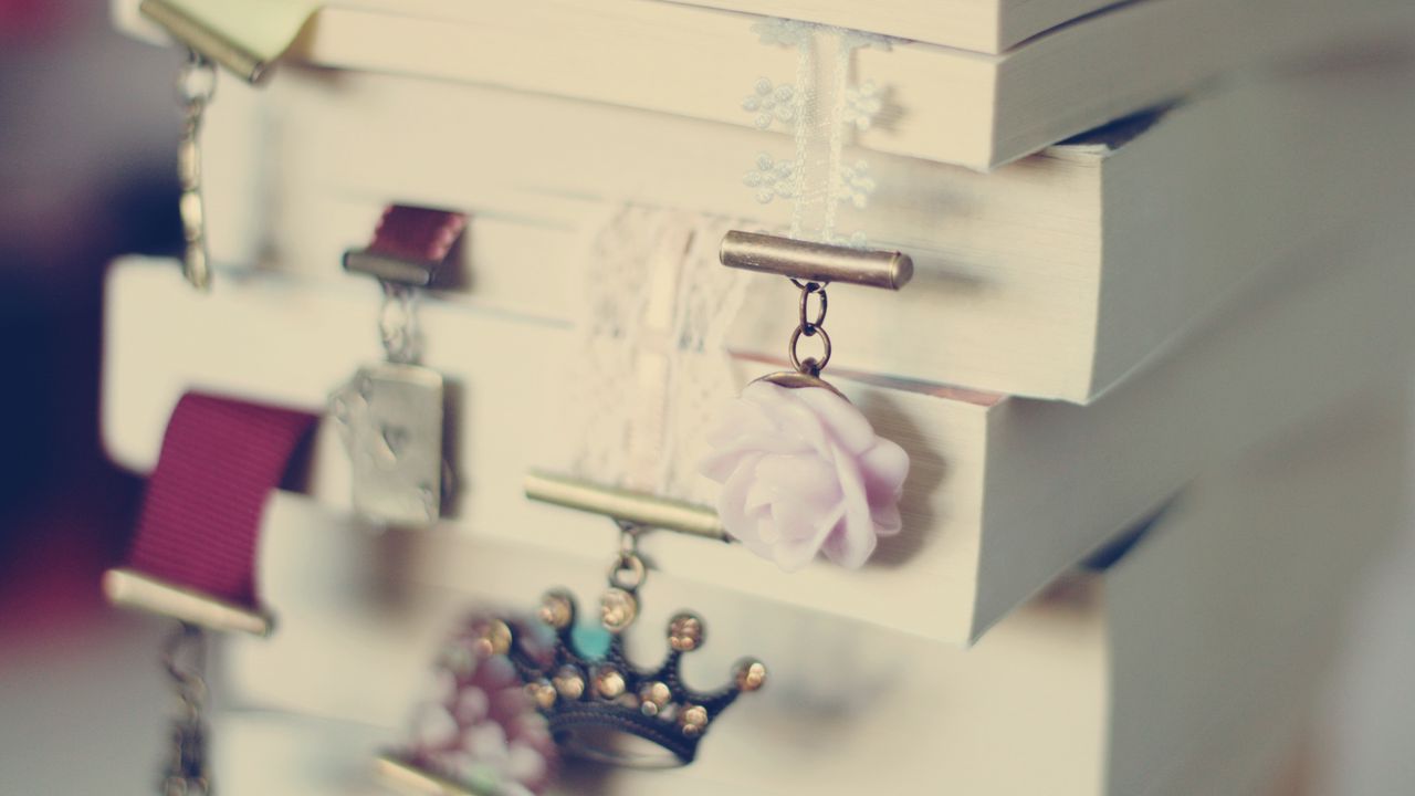 Wallpaper books, bookmarks, ornaments