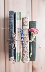 Preview wallpaper books, flowers, rope