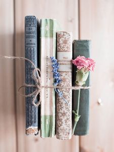 Preview wallpaper books, flowers, rope