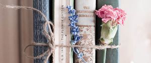 Preview wallpaper books, flowers, rope