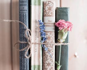 Preview wallpaper books, flowers, rope