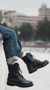 Preview wallpaper boots, footwear, legs, jeans