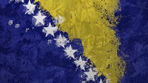 Preview wallpaper bosnia and herzegovina, flag, color, texture, stars, spots, symbolism