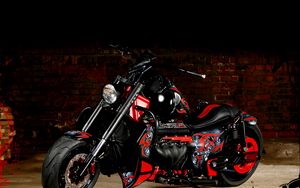 Preview wallpaper boss hoss, red, motorcycle
