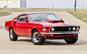Preview wallpaper boss, muscle car, ford, 1969, red, 429, mustang
