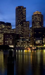 Preview wallpaper boston, city landscape, comfort, river, solitude, silence, tranquility