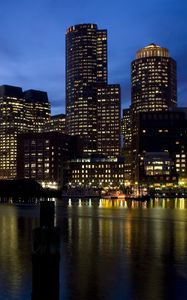 Preview wallpaper boston, city landscape, comfort, river, solitude, silence, tranquility