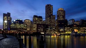 Preview wallpaper boston, city landscape, comfort, river, solitude, silence, tranquility