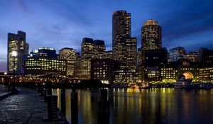 Preview wallpaper boston, city landscape, comfort, river, solitude, silence, tranquility