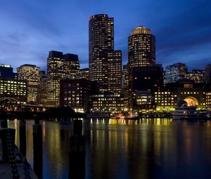 Preview wallpaper boston, city landscape, comfort, river, solitude, silence, tranquility