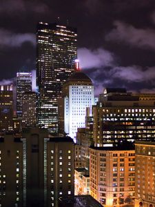 Preview wallpaper boston, massachusetts, night, building