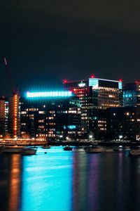 Preview wallpaper boston, usa, buildings, city lights, night