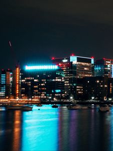 Preview wallpaper boston, usa, buildings, city lights, night