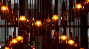 Preview wallpaper bottles, lamps, lights, glass, dark