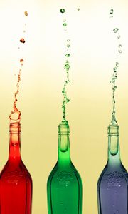 Preview wallpaper bottles, splashes, colorful